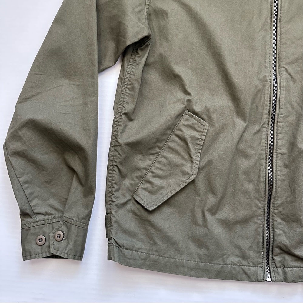 Zara Embroidered Cranes Lightweight Olive Green Jacket Men’s Large - Picture 4 of 12